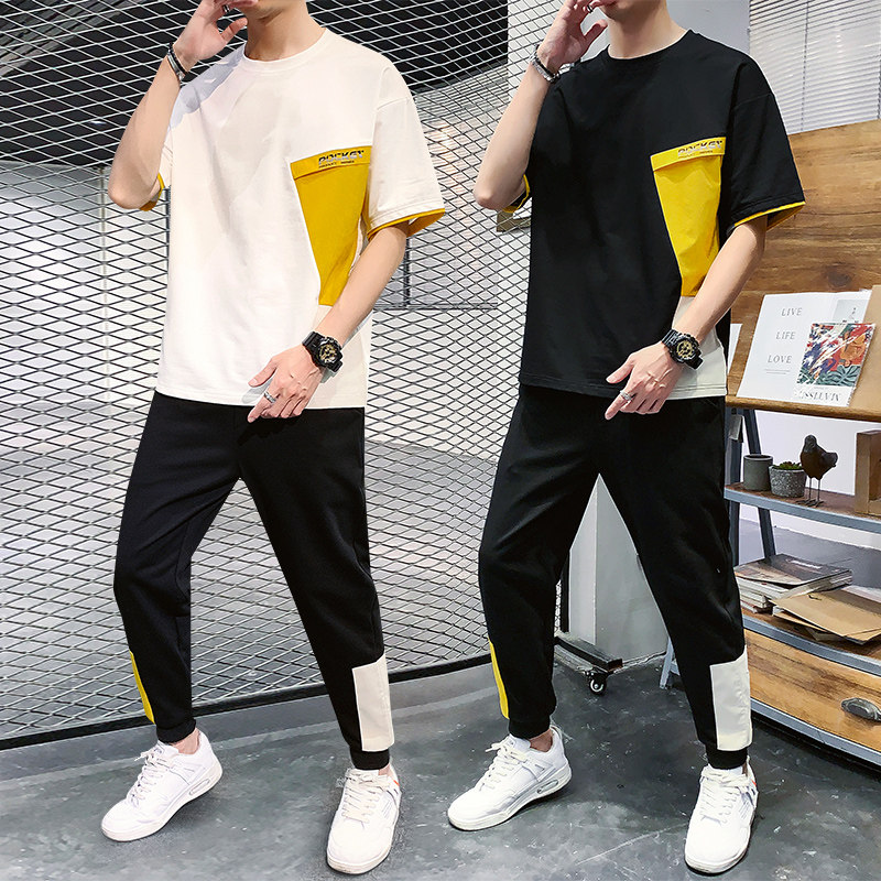 2025夏季短袖长裤套装男A210-TZ7213-P65图片