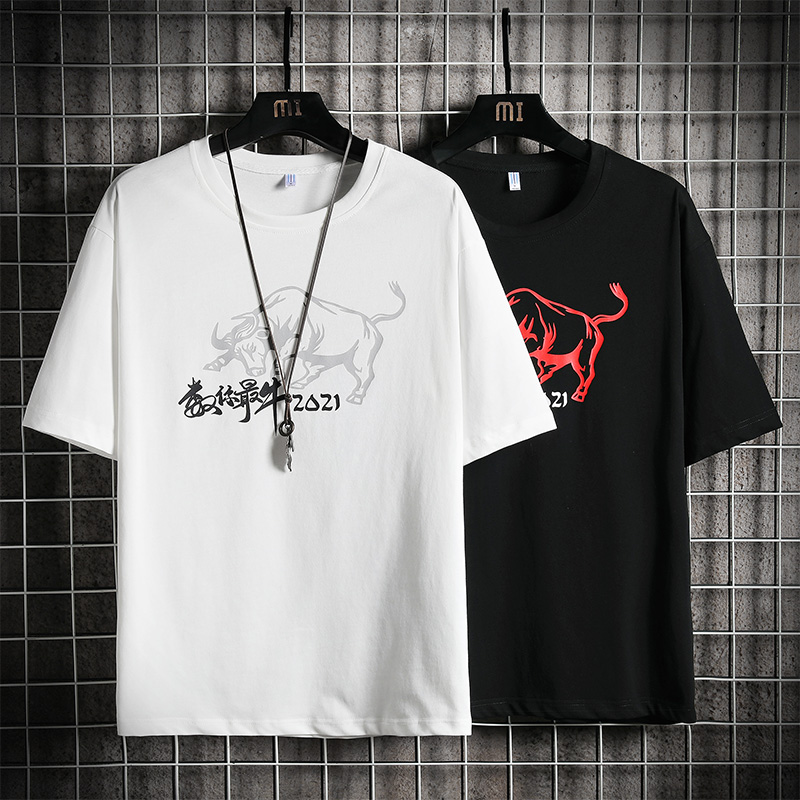 1夏季短袖T恤男套装潮流短裤五分裤套装男A210-TZ6861-P55，男装休闲套装，星座210-3