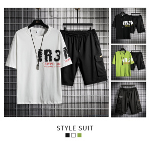 夏季短袖t恤男潮流套装潮流两件套A210-TZ6859-P55，男装T恤，星座210-3