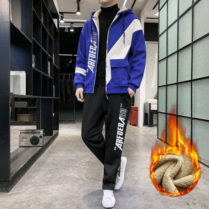 冬季加绒卫衣套装男羊羔绒套装两件套上衣可单卖A210-TZ832-P95图片