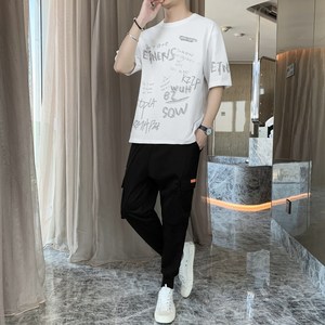 2春夏季短袖t恤运动套装男两件套休闲时尚T恤A210-TZ8610-P60