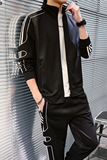 开衫卫衣休闲套装男士秋季搭配帅气运动服男一套TZ7102-P75，男装休闲套装，星座210-3