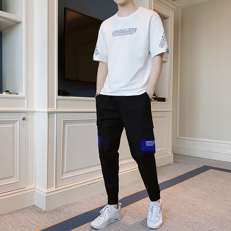 运动服一套装男士夏季潮流搭配帅气衣服薄A210-TZ9235-P70，男装T恤，星座210-3