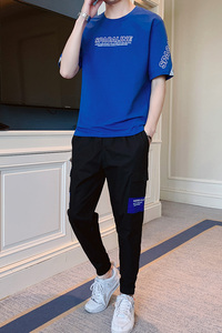 运动服一套装男士夏季潮流搭配帅气衣服薄A210-TZ9235-P70图片