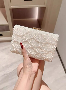 2024新款迷你复古珍珠晚宴包名媛礼服包晚装包婚礼包链条包单肩包