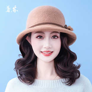 带假发帽子女款2025新款冬一体可拆卸短卷发假发全头套仿真人发丝