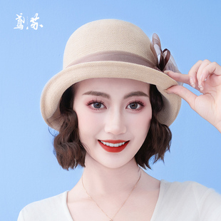 带假发帽子头发一体2025夏季新款短卷发可拆卸女士时尚水波纹短发