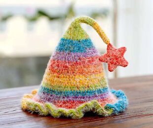 雪妃尔正品魔法球线炫彩羽毛陌上花开秋日私语精灵帽材料包线