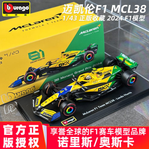 比美高143新款迈凯伦F1合金车模