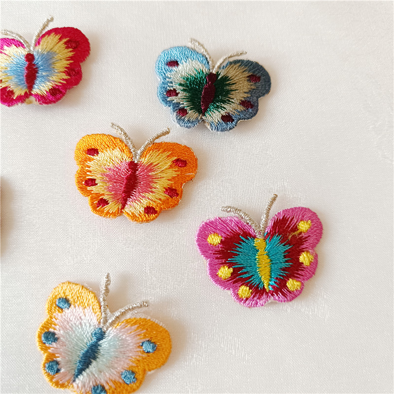 韩国原装进口绣花片蝴蝶刺绣/韩服胸花/古风汉服旗袍唐衣装饰