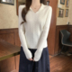 温柔风翻领麻花针织衫 女毛衣春秋冬季 女修身 显瘦miu系内搭打底衫