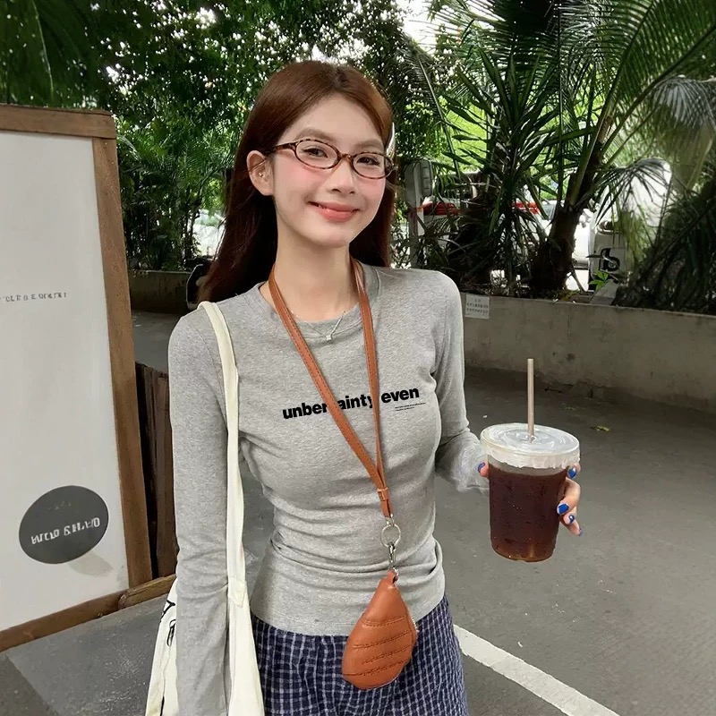 超好看修身长袖T恤秋季高级感