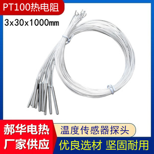 小体积铂电阻3X30mm测温探头PT100温度探头K型热电偶热电阻传感器