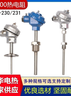 WZP-230/231装配式热电偶PT100热电阻螺纹固定式温度传感器K型E型