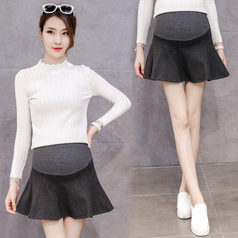 Pregnant Autumn 2021 new pattern spring clothes High elastic Stomach lift Lotus leaf skirt Short skirt Backing skirt pregnant woman skirtin the Maternity/Maternal supplies/Nutrition , Maternity , Skirts  category - from Buy2taobao.com to provide professional Taobao agent buy service
