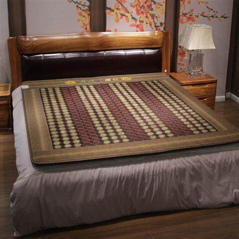 网面玉石床垫温控电加热赭石床垫双人砭石床垫远红外会销岫岩床垫