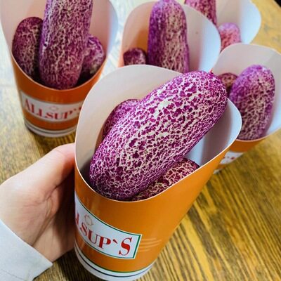 烘焙网红新品奥昆紫薯于你麻薯面包包装盒水果奶油杯斜口杯鸡蛋仔
