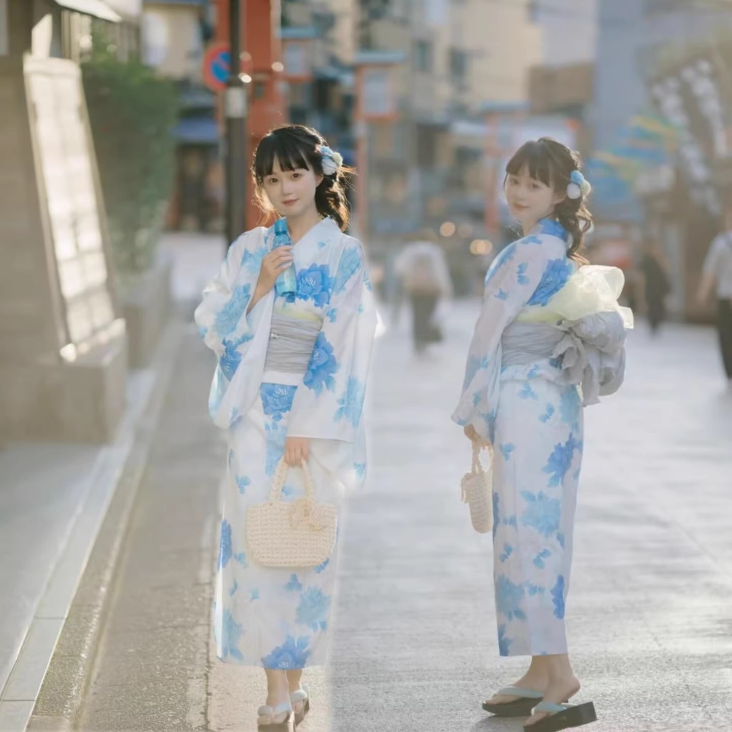 和服女日式神明新款少女和服写真摄影浴衣传统改良日系拍照连衣裙