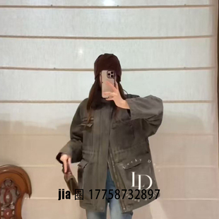 价私问 毛领夹克派克服外套女 2025秋冬新品 工装