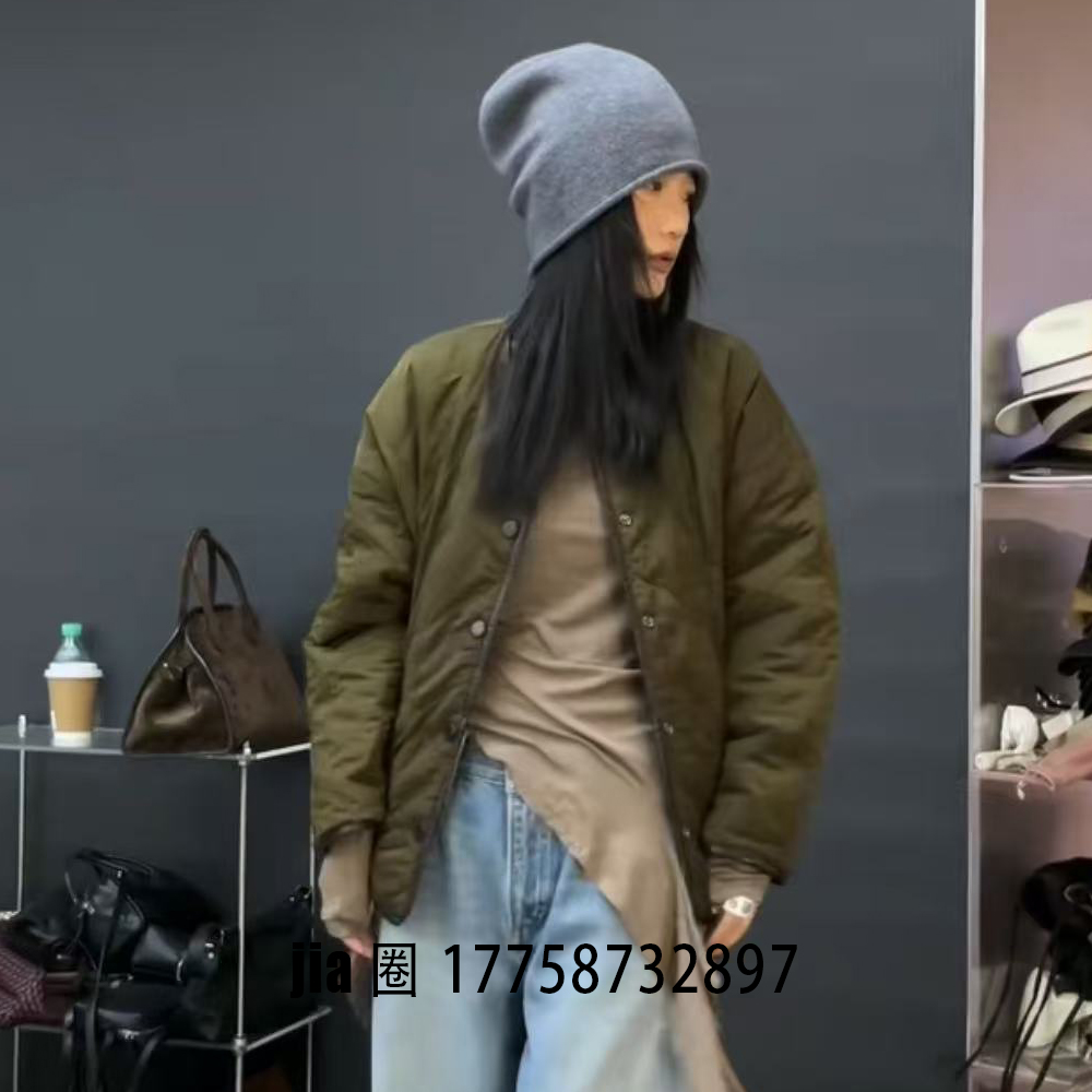 2025秋冬新品军绿色棉服宽松外套女  价私问