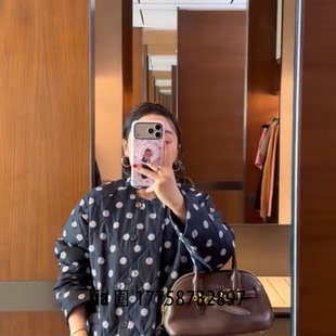 2026新品波点宽松中长款棉服外套女 价私