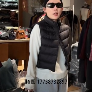 价私问 鹅绒排骨马甲女 2025秋冬新品 短款