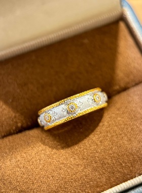 s925纯银布契风欧美复古精工高级感拉丝工艺宫廷风镶钻戒指