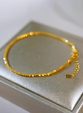 韩版钛钢时尚碎金子手链女轻奢简约手环ins精致百搭手饰品不掉色