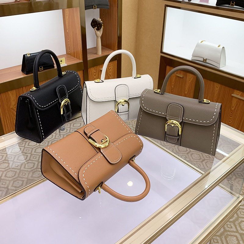 女士包包真皮德尔沃女包新款手提包时尚百搭单肩包小众休闲斜挎包