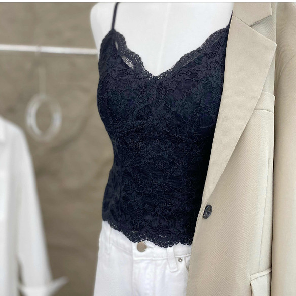JCMM JANE 1209 AP设计师款蕾丝V领吊带6099