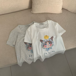 3325 JCMM ON高品质卡通猫咪针织短袖 0324 A299 JANE