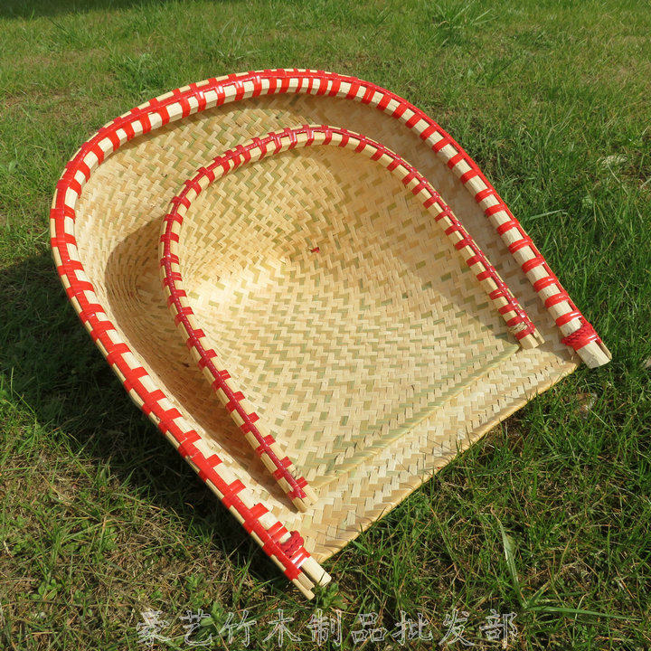 手工天然竹编簸箕竹斗铲谷斗茶铲竹畚箕竹筐竹匾竹畚斗大小号