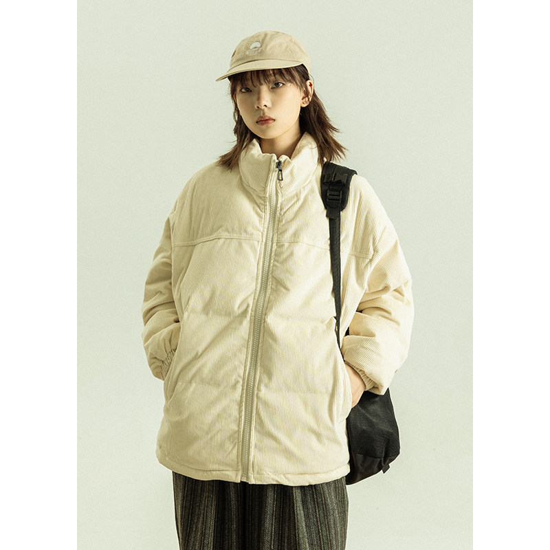 GoodNorth复古立领灯芯绒棉服