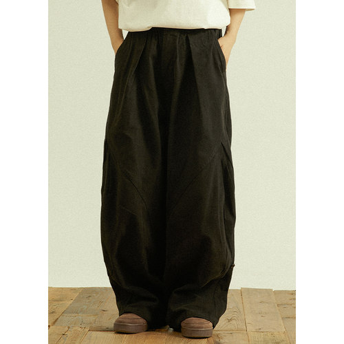 GoodNorth松紧腰百搭廓形工装裤