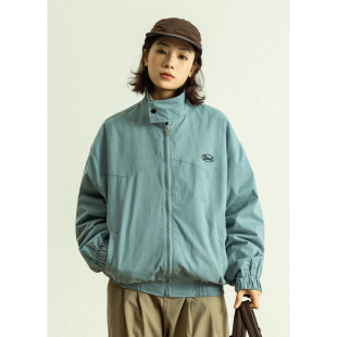 宽松休闲立领夹克 春季 GoodNorth日系复古字母刺绣工装 外套男女款