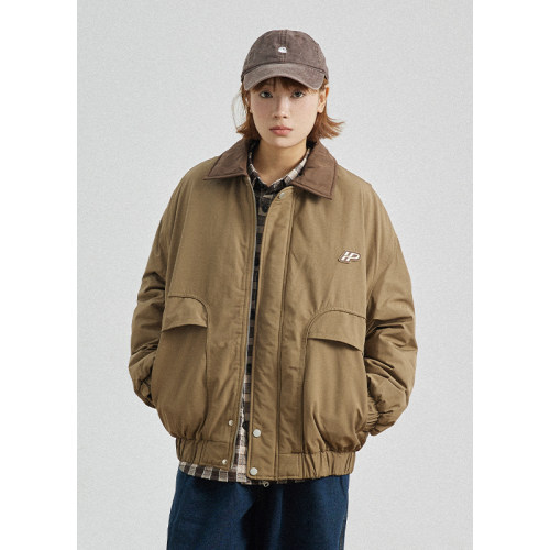 GoodNorth日系复古翻领棉衣男女款冬季保暖棉服夹棉加厚工装外套