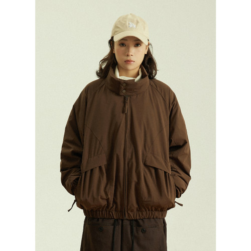 GoodNorth咖色立领白鸭绒羽绒服