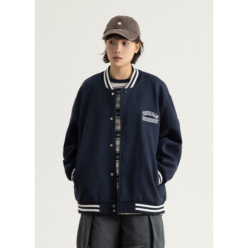 GoodNorth日系复古棒球服外套