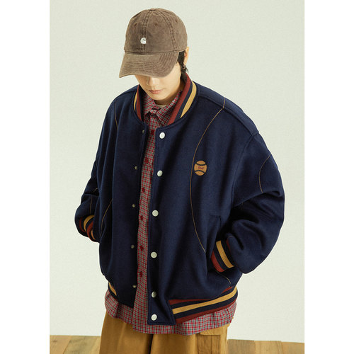 GoodNorth冬季复古棒球服外套
