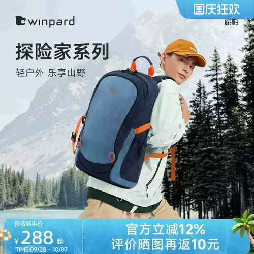 威豹男士双肩背包登山包