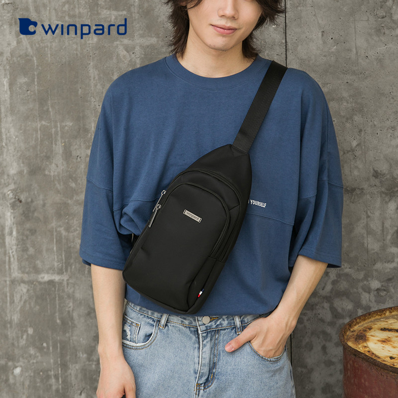 winpard威豹男士胸包时尚休闲男包斜挎包运动百搭单肩包男简约