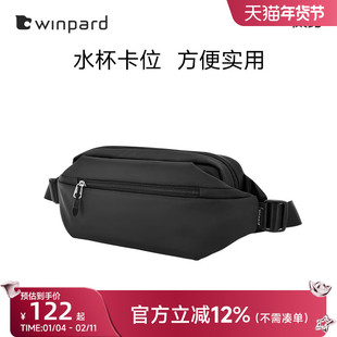 威豹男士胸包运动休闲夏季轻便斜挎包百搭腰包四分层空间可放水杯