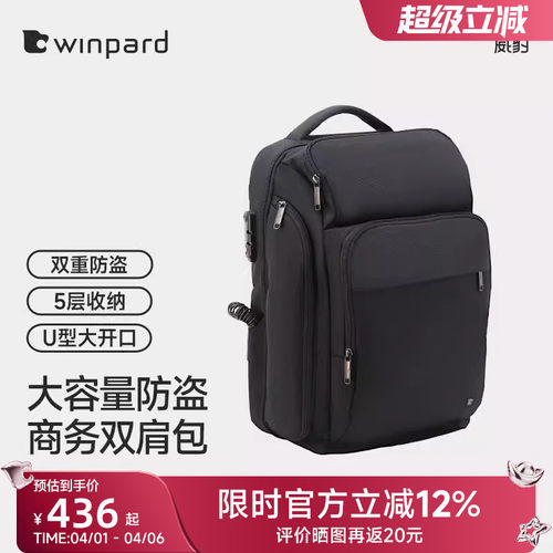 威豹通勤男士电脑包双肩包