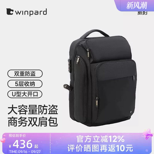 威豹通勤男士电脑包双肩包