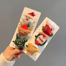 圣诞节麋鹿胸针卡通圣诞老人别针创意小礼品毛绒圣诞树徽章装 饰品