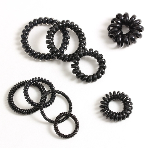 Пластиковый телефон, высокая эластичная резинка для волос, черный аксессуар для волос, Южная Корея