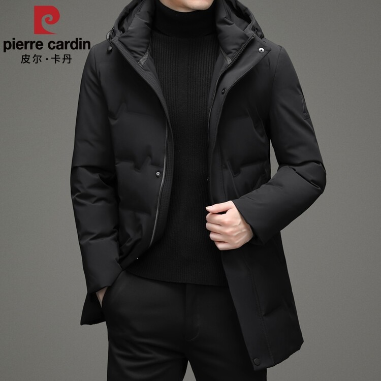 皮尔卡丹正品男装男士中长款加厚羽绒服冬季鸭绒可卸帽外套爸爸装,男装,羽绒服,淘宝优惠券,粉丝福利购,淘宝优惠卷