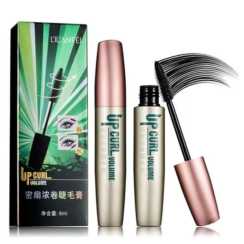 丽兰妃密扇浓卷睫毛膏正品女浓密卷翘国货防水不易晕染打底硅胶头
