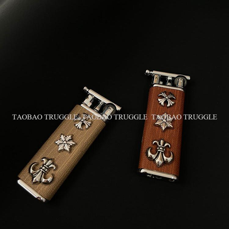 Luner原创褶皱十字架煤油打火机