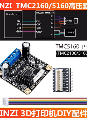 MKS TMC5160 Pro高速SPI驱动 12-60V高压6A大电流3D打印机配件DIY
